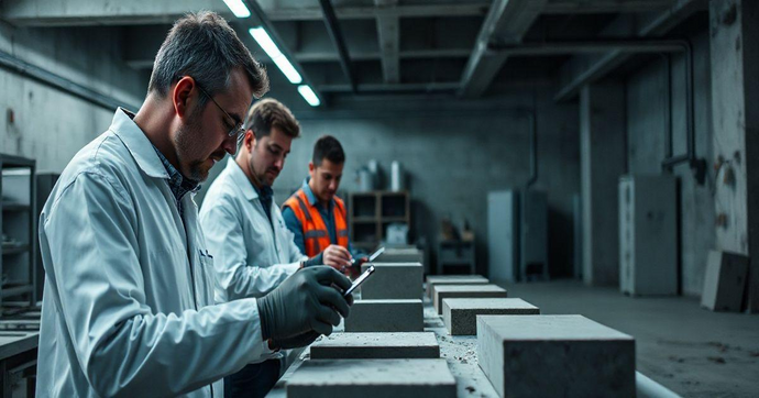 Ensaio de resistência de concreto eficaz
